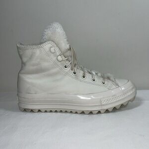 Converse Chuck Taylor All Star Sz 8 Street Warmer Ripple High Top White 562423C